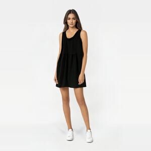 AVA & VIV Black midi textured ribbed tank dress Women's Size 1 X in Black